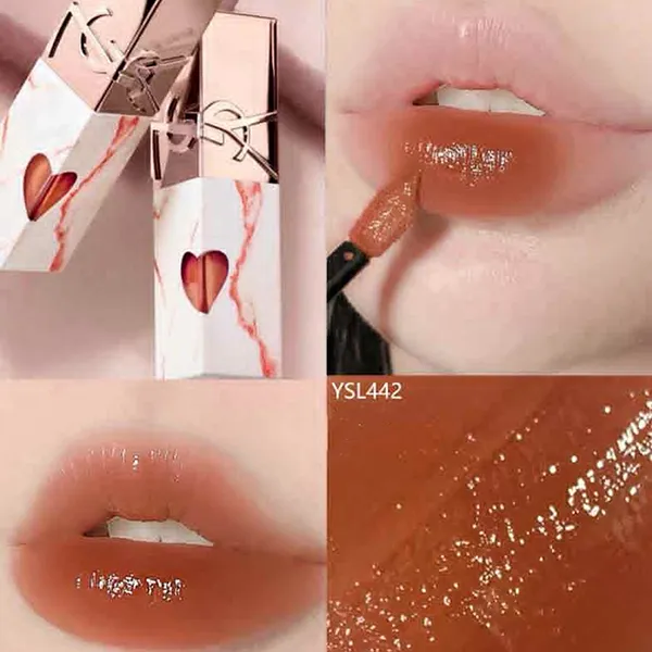 Son Kem Yves Saint Laurent YSL The Inks Vinyl Cream 442 Cuppuccino Kiss Màu Cam Cháy