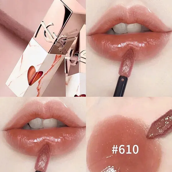 Son Kem Yves Saint Laurent YSL The Inks Vinyl Cream 610 Nude Champion Màu Cam Nude