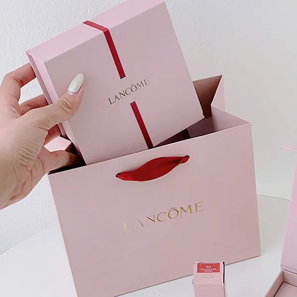 Son Lancôme L'Absolu Rouge Limited Drama Matte 09 Opulent Autumn Màu Cam Đất (Kèm Box Và Thiệp