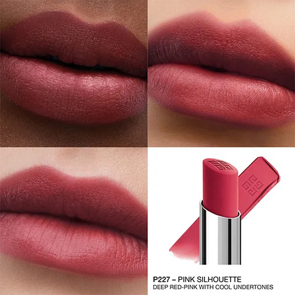 Son Lì Givenchy Le Rouge Velvet Matte Long-Lasting Lipstick P227 Pink Silhouette Màu Hồng Đất