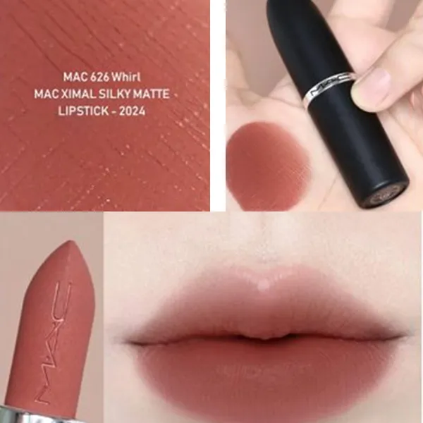 Son Lì MAC Ximal Silky Matte Lipstick 626 Whirl Màu Nâu Đất