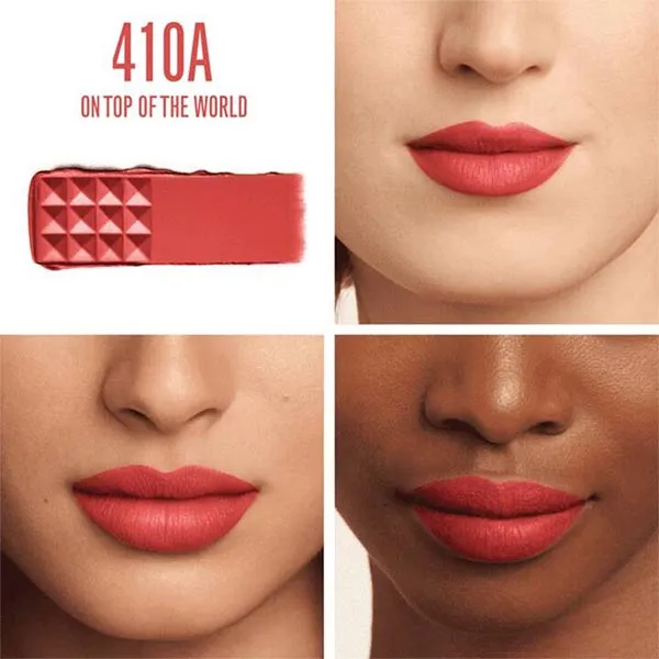 Son Lì Valentino Spike Valentino Buttery Matte Lip Color 410A On Top Of The World Màu Đỏ Tươi
