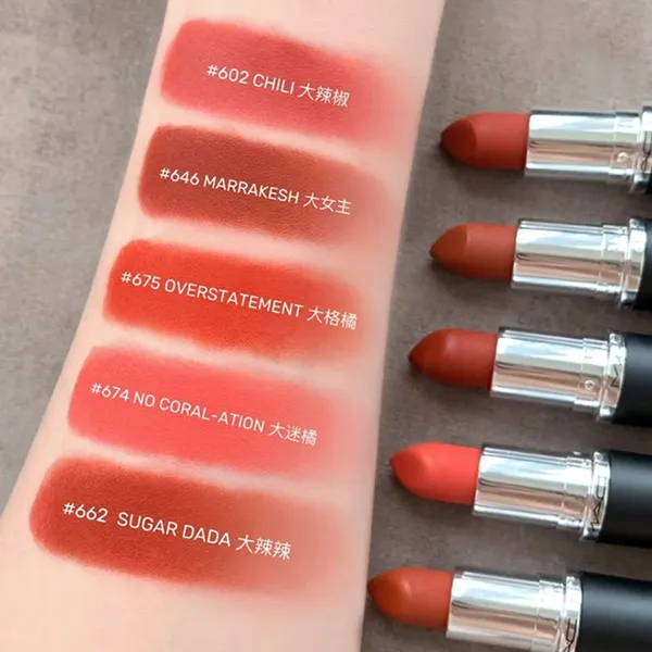 Son MAC Ximal Silky Matte 674 No Coral Ation Màu Cam Đào