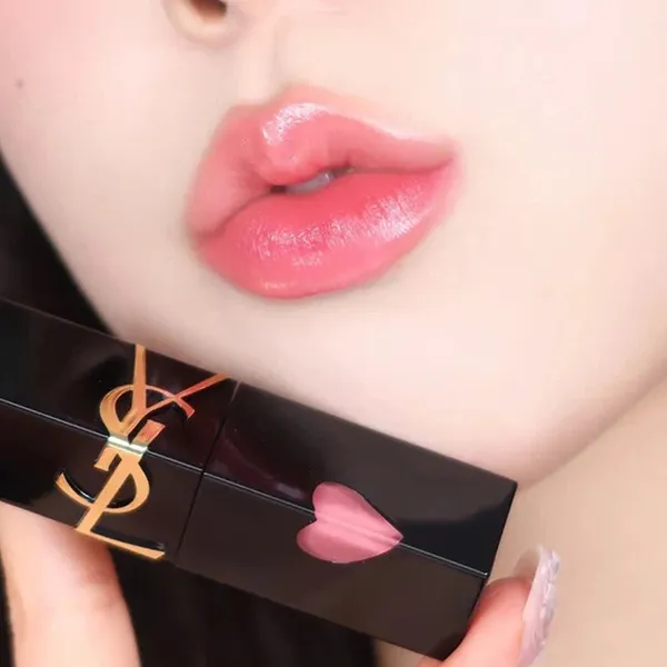 Son Yves Saint Laurent YSL The Inks Vinyl Cream High Shine Lip Stain 444 Nude Lavalliere Màu Hồng San Hô