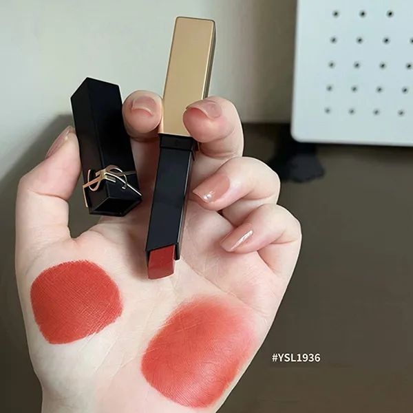 Son Yves Saint Laurent YSL The Slim 1936 Firey Era Màu Đỏ Cam Gạch (Mẫu Mới 2025)
