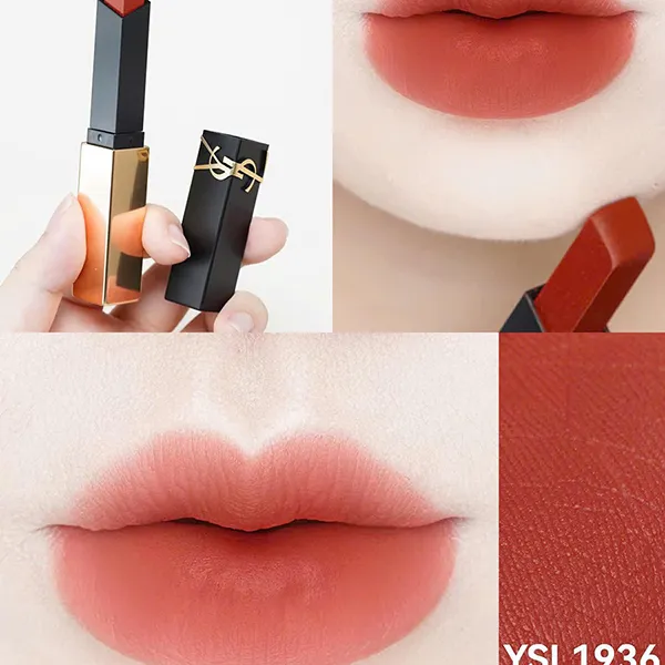 Son Yves Saint Laurent YSL The Slim 1936 Firey Era Màu Đỏ Cam Gạch (Mẫu Mới 2025)