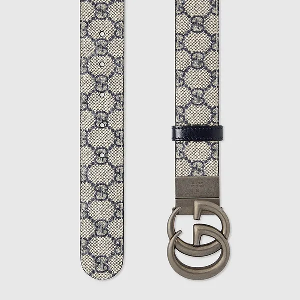 Thắt Lưng Nam Gucci GG Marmont Reversible Belt Màu Xanh Be Size 85