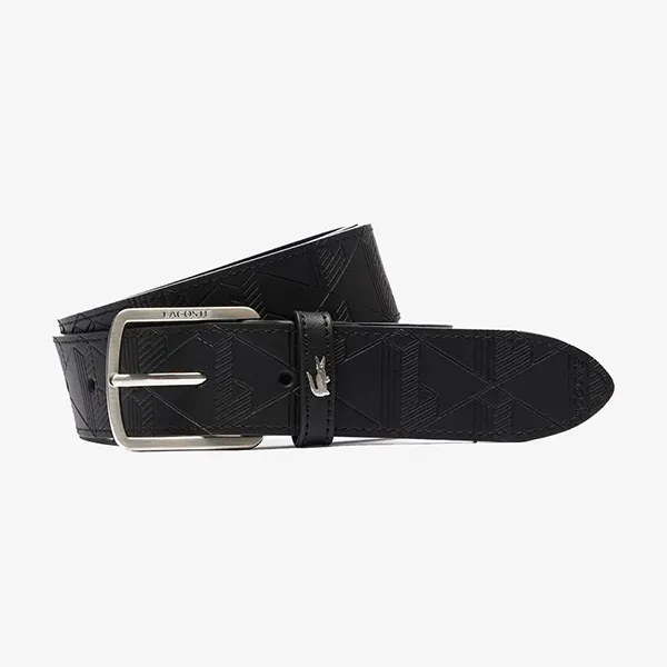 Thắt Lưng Nam Lacoste Belt Smooth Leather RC4070 000 Bản 3.5cm Màu Đen
