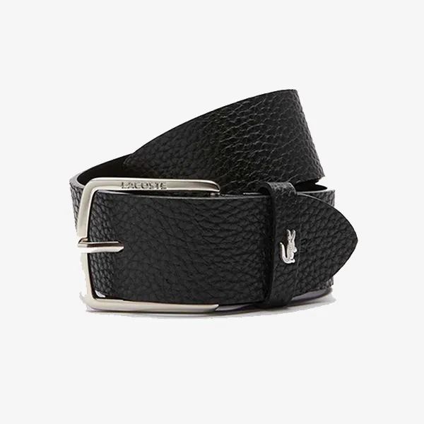 Thắt Lưng Nam Lacoste Belt With Square Buckle Engraved In Leather RC4044 000 Màu Đen