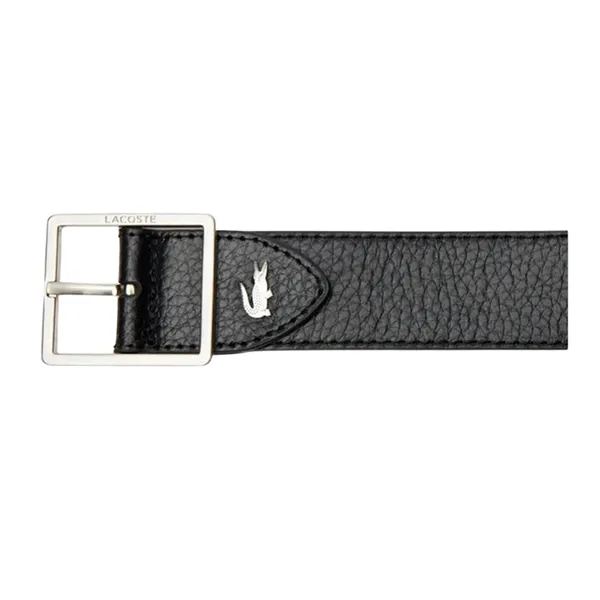 Thắt Lưng Nam Lacoste Reversible Grained Leather Belt With Square Buckle Engraved RC4004- E53 Black Màu Đen Size 110