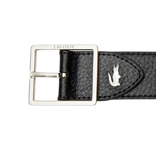 Thắt Lưng Nam Lacoste Reversible Grained Leather Belt With Square Buckle Engraved RC4004- E53 Black Màu Đen Size 110