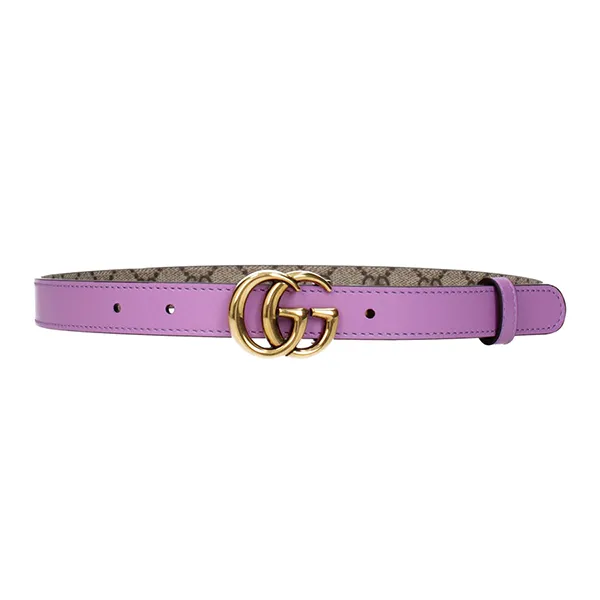 Thắt Lưng Nữ Gucci Belt Monogram 65941892TIC9763 Hai Mặt Màu Xám/Tím Size 70