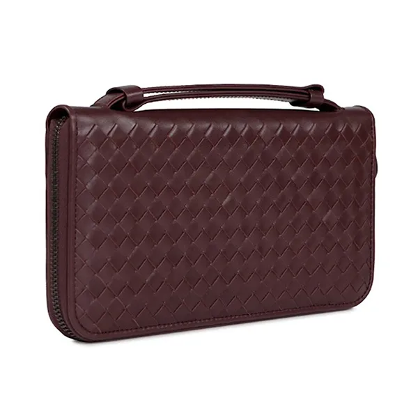 Túi Cầm Tay Nam Bottega Veneta Length Place Card Black 169730-V4651-5023 Màu Đỏ Tía