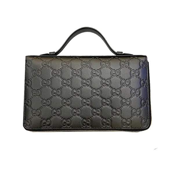 Túi Cầm Tay Nam Gucci Carteira Longa Travel Case Preto Màu Đen