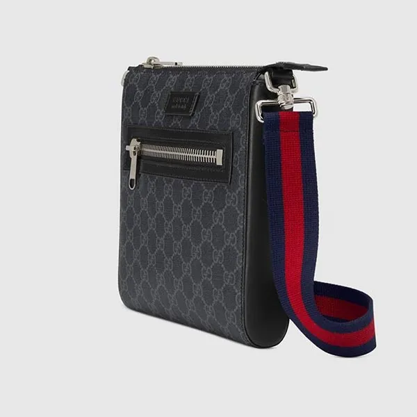 Túi Đeo Chéo Gucci GG Supreme Black Small Messenger Bag 523599 K5RLN 1095 Màu Đen