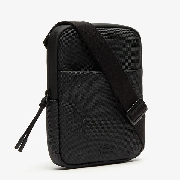 Túi Đeo Chéo Nam Lacoste Men's L.12.12 Branded Zippered Small Flat Bag NH3136PO 000 Màu Đen