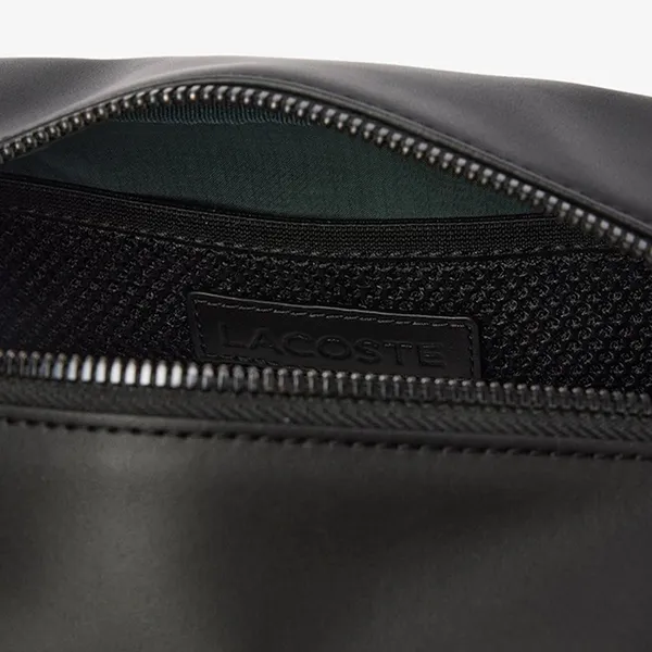 Túi Đeo Chéo Nam Lacoste Monogram Pouch With Strap NH4398MR 000 Màu Đen