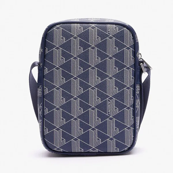 Túi Đeo Chéo Nam Lacoste Pique Leather NH4482BG M83 Màu Xanh Navy