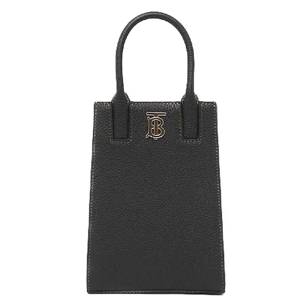 Túi Đeo Chéo Nữ Burberry Grainy Leather Micro Frances Black Crossbody Bag Màu Đen