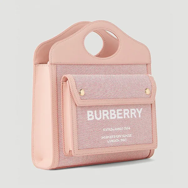 Túi Đeo Chéo Nữ Burberry Logo Print Pocket Bag 8063311 Màu Hồng Nhạt