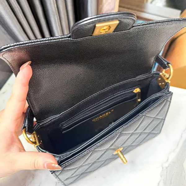 Túi Đeo Chéo Nữ Chanel AS5165 Mini Flap Bag With Handle Decoration Màu Đen
