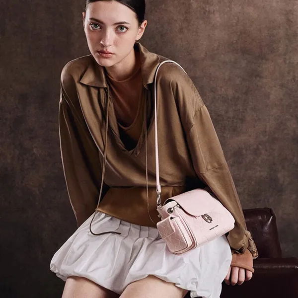Túi Đeo Chéo Nữ Charles & Keith CNK Duo Quilted Two-Way Front Flap Backpack Cotton Candy Pink CK2-60782702 Màu Hồng