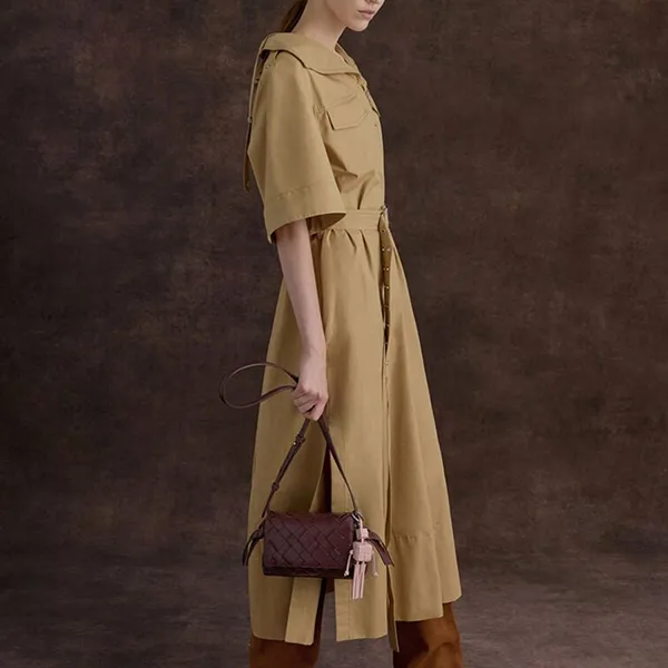 Túi Đeo Chéo Nữ Charles & Keith CNK Ivette Recycled Suede Woven Crossbody Bag Wineberry Red CK2-80151564-1 Màu Đỏ Mận