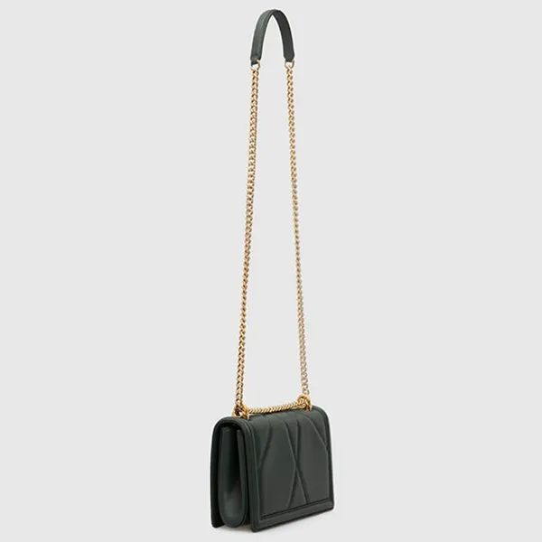 Túi Đeo Chéo Nữ Dolce & Gabbana Dark Green Leather Bag Màu Xanh Lá Đậm