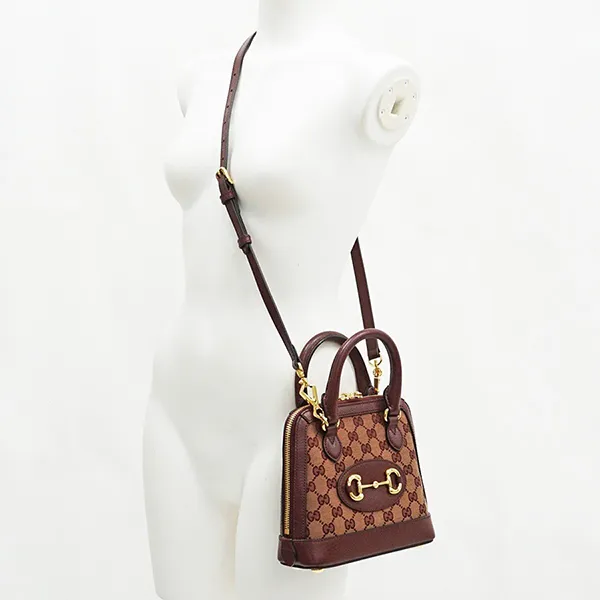 Túi Đeo Chéo Nữ Gucci GG 3WAY 677212 Màu Nâu Đỏ