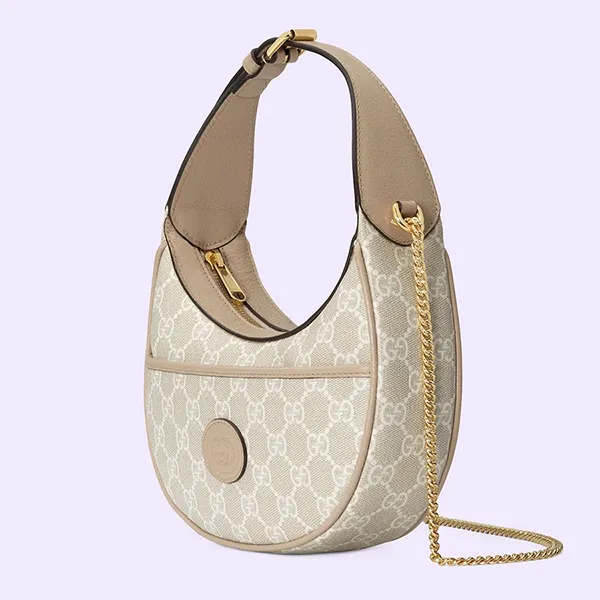 Túi Đeo Chéo Nữ Gucci GG Half Moon Shaped Mini Bag 726843-FAA4G-9897 Màu Beige