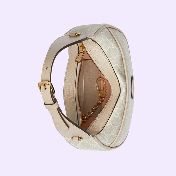 Túi Đeo Chéo Nữ Gucci GG Half Moon Shaped Mini Bag 726843-FAA4G-9897 Màu Beige