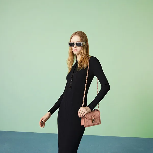 Túi Đeo Chéo Nữ Gucci GG Ophidia Mini Shoulder Bag 696180 FACC5 5748 Màu Hồng