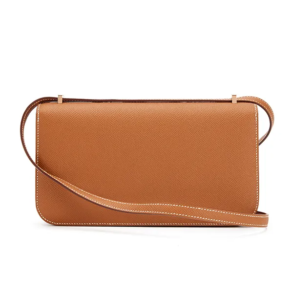 Túi Đeo Vai Nữ Hermès Constance Elan Rose Gold Hardware Màu Nâu