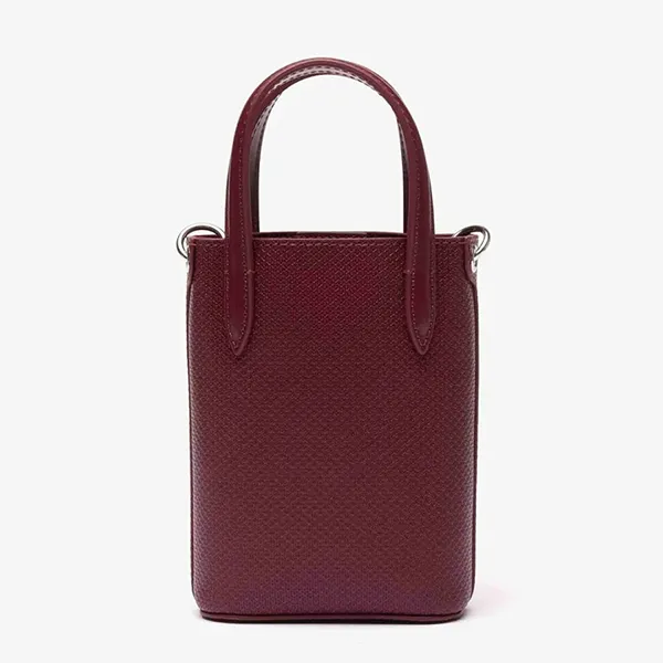 Túi Đeo Chéo Nữ Lacoste Chantaco Classics Leather Tote Mini NF4333KL M36 Màu Đỏ