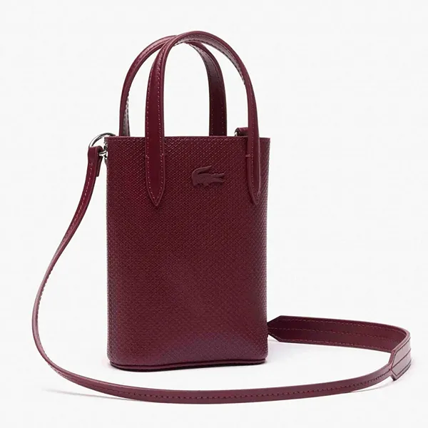 Túi Đeo Chéo Nữ Lacoste Chantaco Classics Leather Tote Mini NF4333KL M36 Màu Đỏ