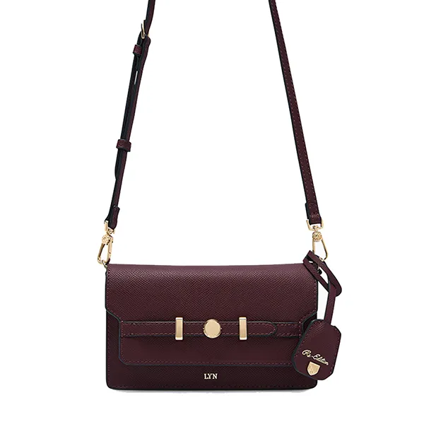 Túi Đeo Chéo Nữ Lyn Andera Wallets On Chain - Dark Red L25FWWB013 Màu Đỏ Đậm