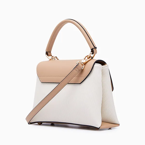 Túi Đeo Chéo Nữ Lyn Harmony Top Handle Handbag - White Variation 2 L25FBWB028 Màu Be Trắng