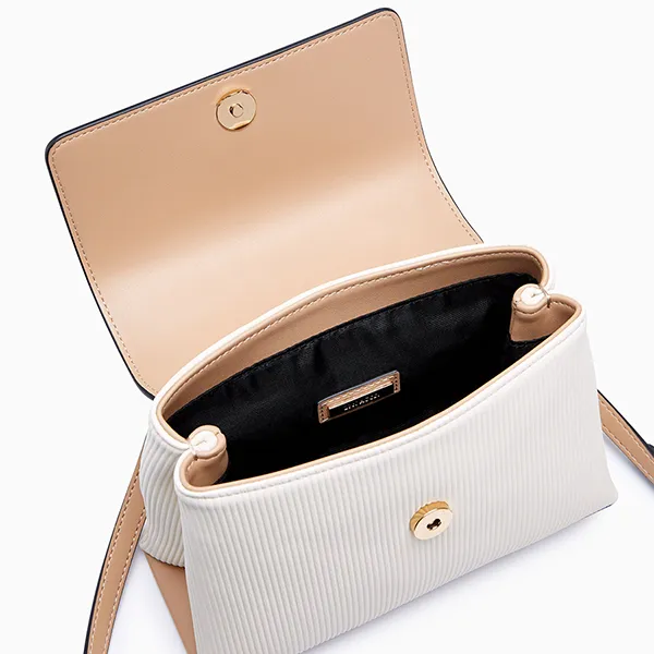 Túi Đeo Chéo Nữ Lyn Harmony Top Handle Handbag - White Variation 2 L25FBWB028 Màu Be Trắng