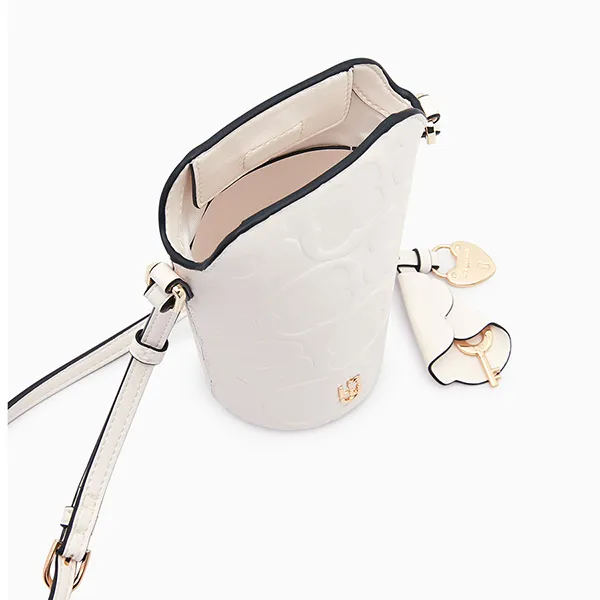 Túi Đeo Chéo Nữ Lyn Lucinda Mobile Pouch Wallet - Ivory LL25FWT618 Màu Trắng Kem