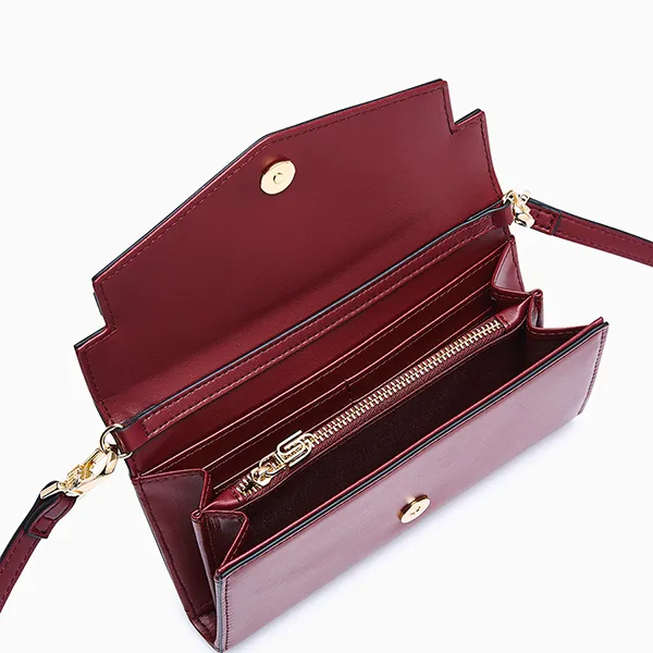 Túi Đeo Chéo Nữ Lyn Madison Infinite Long Wallet On Chain - Dark Red L25FWWA025 Màu Đỏ Đậm