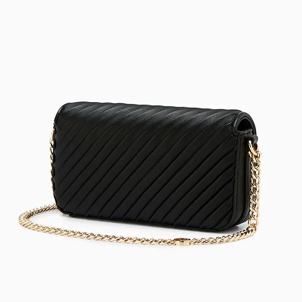 Túi Đeo Chéo Nữ Lyn Pleat Rexha Phone Holder Wallet On Chain - Black L25FWWB001 Màu Đen