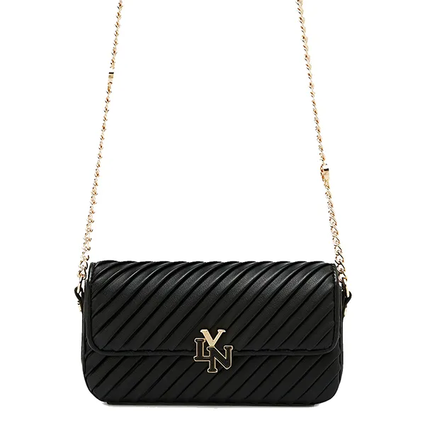Túi Đeo Chéo Nữ Lyn Pleat Rexha Phone Holder Wallet On Chain - Black L25FWWB001 Màu Đen
