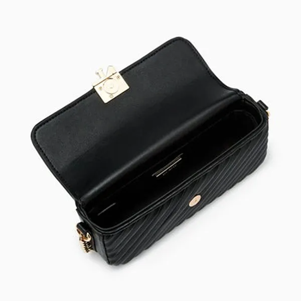 Túi Đeo Chéo Nữ Lyn Pleat Rexha Phone Holder Wallet On Chain - Black L25FWWB001 Màu Đen