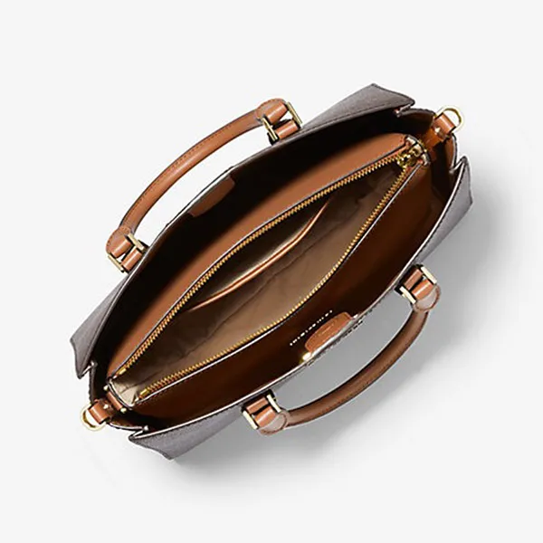 Túi Đeo Chéo Nữ Michael Kors MK Sally 2-in-1 Medium Logo Satchel 30S3GYDS8B Màu Nâu