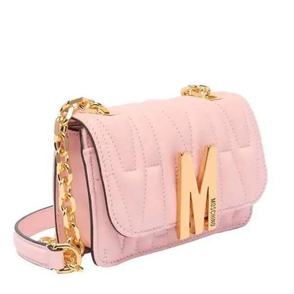 Túi Đeo Chéo Nữ Moschino Heart Motif Sweater Pink Màu Hồng Nhạt
