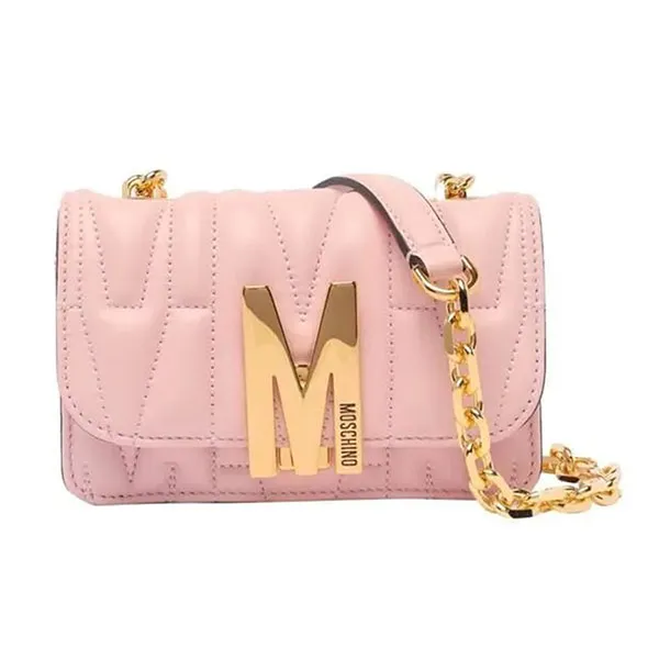 Túi Đeo Chéo Nữ Moschino Heart Motif Sweater Pink Màu Hồng Nhạt