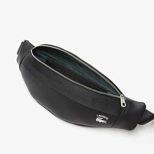 Túi Đeo Chéo Unisex Lacoste Contrast Coordinate Waist Bag NU4071PN Màu Đen