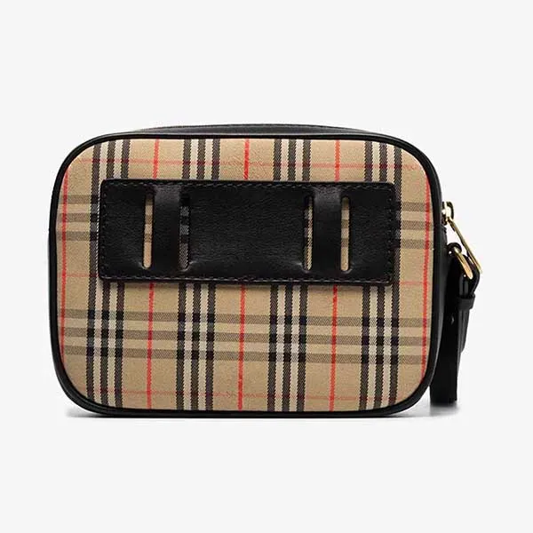 Túi Đeo Hông Burberry Antique Garnet Link Fabric Leather Belt Bag Màu Beige