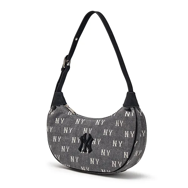 Túi Đeo Vai Nữ MLB Hobo Denim Classic New York Yankees 3ABQMV55N-50CGS Màu Xám