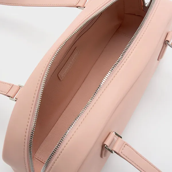 Túi Đeo Vai Nữ Charles & Keith CNK Nelly Elongated Shoulder Bag Light Pink CK2-30782751 Màu Hồng